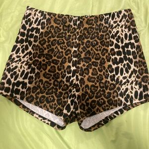 Velvet cheetah shorts